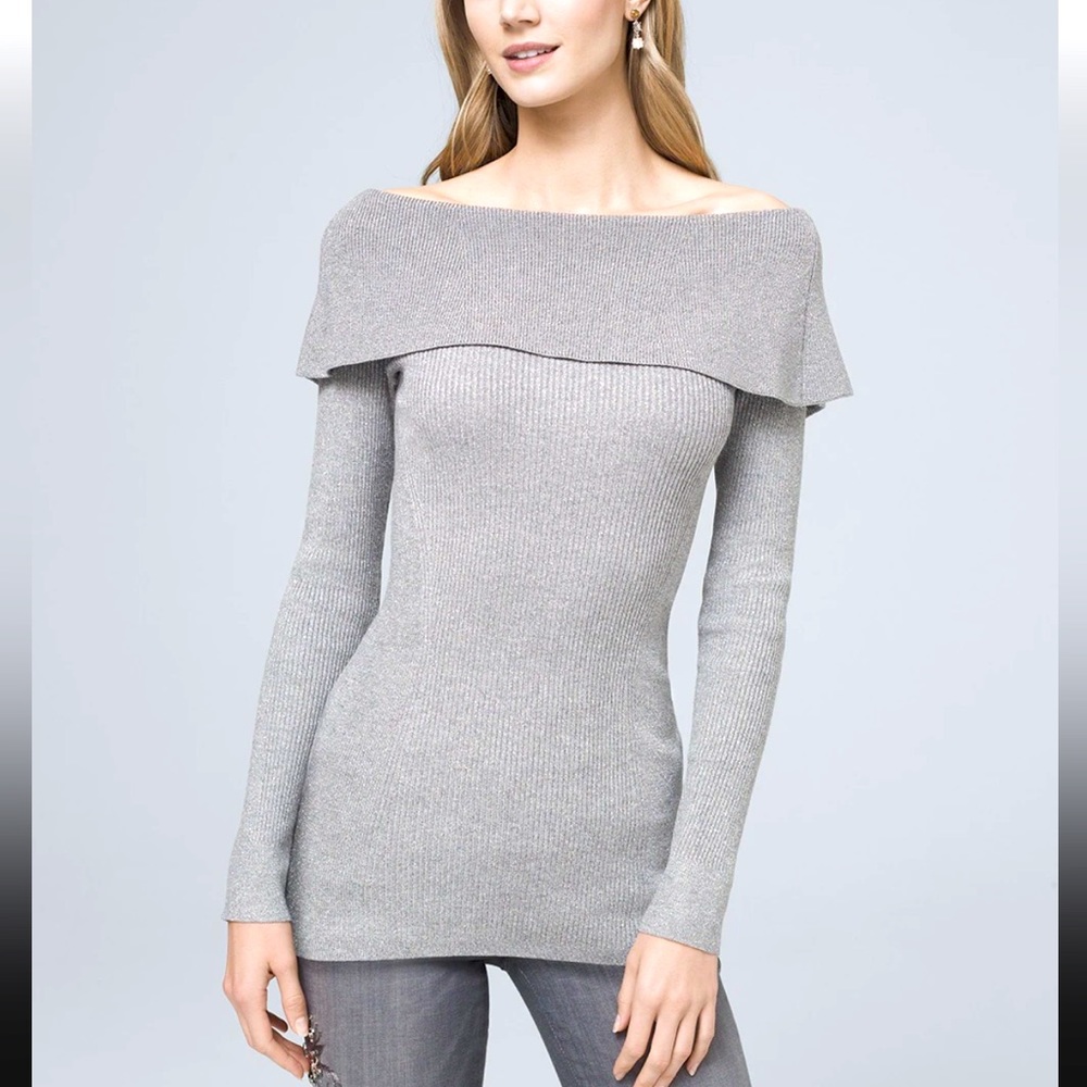 White House black market off shoulder sweater